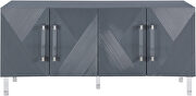 Contemporary gray lacquer buffet / server by Meridian additional picture 4