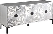 Antiquue silver / matte black contemporary sideboard / buffet by Meridian additional picture 2