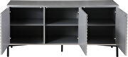 Antiquue silver / matte black contemporary sideboard / buffet by Meridian additional picture 7