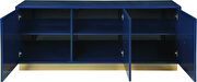 Contemporary navy blue lacquer server / buffet additional photo 4 of 5