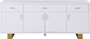 Contemporary white / gold buffet / server by Meridian additional picture 2