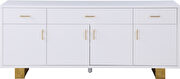 Contemporary white / gold buffet / server additional photo 2 of 7
