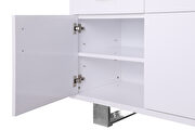 Contemporary white / chrome buffet / server by Meridian additional picture 7