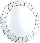 Silver round butterfly contemporary wall mirror by Meridian additional picture 2