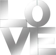 Love letters wall mirror in contemporary style by Meridian additional picture 2