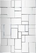 Geometric panels wall mirror in contemporary style by Meridian additional picture 2