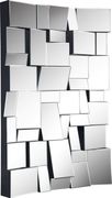Geometric panels wall mirror in contemporary style by Meridian additional picture 3