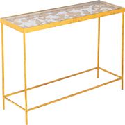 Stylish glass top / golden base coffee table by Meridian additional picture 10