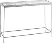 Stylish glass top  silver base console table by Meridian additional picture 2