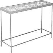 Stylish glass top  silver base console table by Meridian additional picture 3