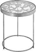Stylish glass top / silver base end table by Meridian additional picture 3