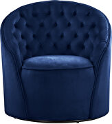 Round velvet swivel base accent chair by Meridian additional picture 5