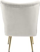 Elegant modern channel tufting chair in cream by Meridian additional picture 2