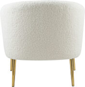 White sheepskin accent chair w/ golden legs by Meridian additional picture 5