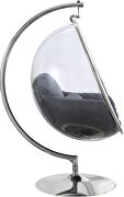 Acrylic swing bubble accent chair by Meridian additional picture 4