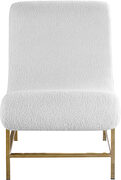 White faux sheepskin accent lounger chair by Meridian additional picture 5