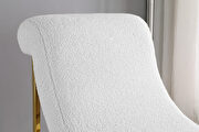 White faux sheepskin accent lounger chair by Meridian additional picture 6