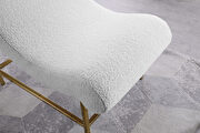 White faux sheepskin accent lounger chair by Meridian additional picture 7