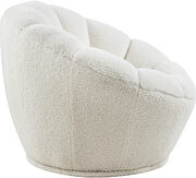 White faux sheepskin swivel chair by Meridian additional picture 3