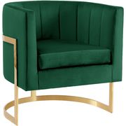 Velvet green fabric contemporary chair by Meridian additional picture 4