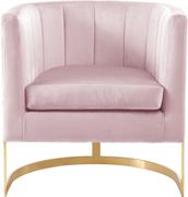 Velvet pink fabric contemporary chair by Meridian additional picture 2