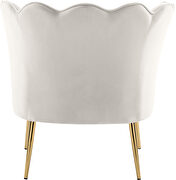 Modern accent chair in cream velvet w/ gold legs by Meridian additional picture 5
