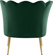 Modern accent chair in green velvet w/ gold legs by Meridian additional picture 3