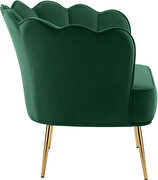 Modern accent chair in green velvet w/ gold legs by Meridian additional picture 5