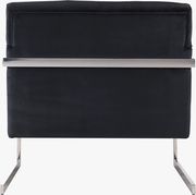 Velvet fabric accent chair w/ chrome by Meridian additional picture 3