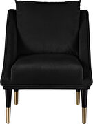 Velvet stylish accent chair with gold tip legs by Meridian additional picture 6
