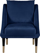 Velvet stylish accent chair with gold tip legs by Meridian additional picture 5