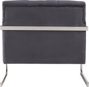 Velvet fabric accent chair w/ chrome by Meridian additional picture 2