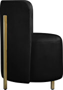 Rounded accent chair in black velvet by Meridian additional picture 4