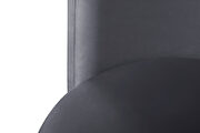Rounded accent chair in gray velvet by Meridian additional picture 4