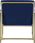 Channel tufted blue velvet / gold frame chair by Meridian additional picture 5