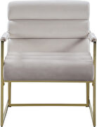 Channel tufted cream velvet / gold frame chair by Meridian additional picture 5