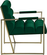 Channel tufted green velvet / gold frame chair by Meridian additional picture 4