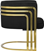 Black velvet retro contemporary style chair by Meridian additional picture 2
