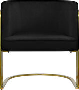 Black velvet retro contemporary style chair by Meridian additional picture 3