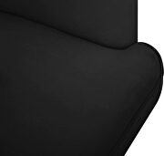Black velvet retro contemporary style chair by Meridian additional picture 6