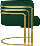 Green velvet retro contemporary style chair by Meridian additional picture 2