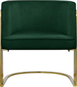 Green velvet retro contemporary style chair by Meridian additional picture 3