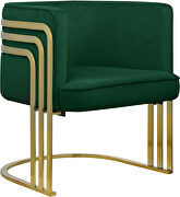 Green velvet retro contemporary style chair by Meridian additional picture 5