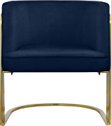 Navy velvet retro contemporary style chair by Meridian additional picture 3