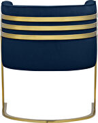 Navy velvet retro contemporary style chair by Meridian additional picture 4