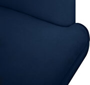 Navy velvet retro contemporary style chair by Meridian additional picture 6