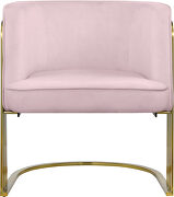 Pink velvet retro contemporary style chair by Meridian additional picture 3