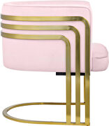 Pink velvet retro contemporary style chair by Meridian additional picture 4