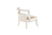 Tufted cream velvet fabric modern accent chair by Meridian additional picture 2