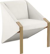 Acccent gold / velvet chair in contemporary design by Meridian additional picture 2